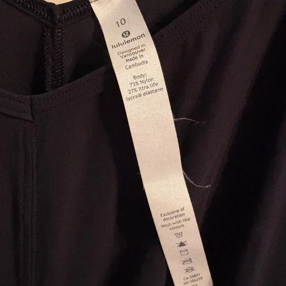 lululemon athletica: Women’s Black Sleeveless Jumpsuit with Waist Tie - Picture 6 of 6